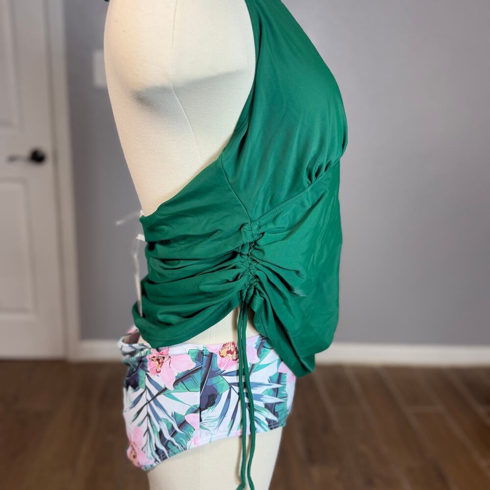 Talisea Two Piece Halter V Neck Swimwear, XL - Picture 3 of 5